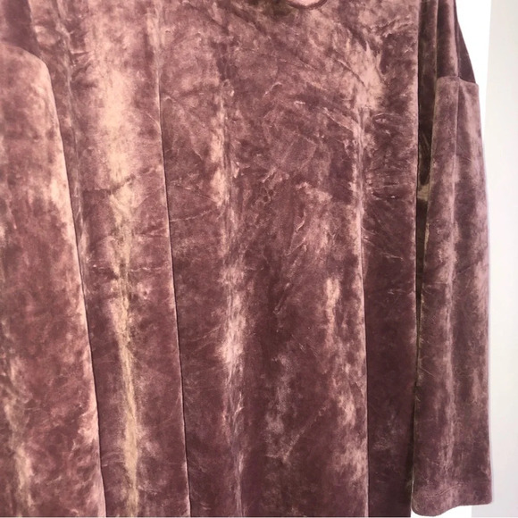 Purejill Sweater Tunic Velour L Cowl Neck Pinkish Purple Pullover Long Sleeves - Picture 5 of 9
